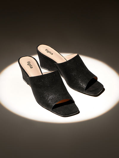 Amber Wedge Slides