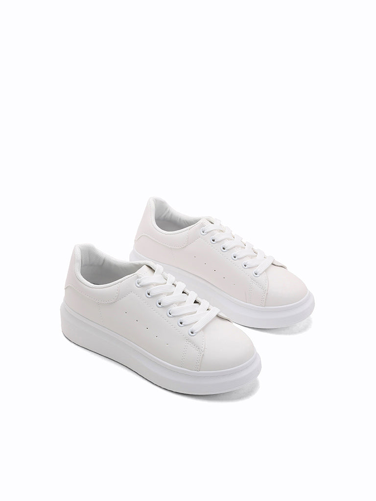 white sneakers platform